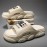 Men's Stylish Letter Print Non-Slip Comfortable Platform Slides For Indoor Outdoor, Summer